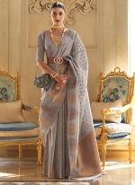 Tissue Grey Festival Wear Weaving  Saree